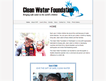 Tablet Screenshot of cleanwaterfoundationwa.org